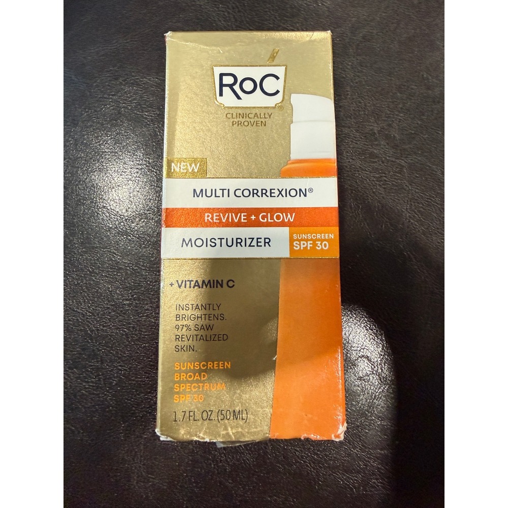 RoC Multi Correxion Revive + Glow Moisturizer Vitamin C SPF 30 1.7oz New In Box